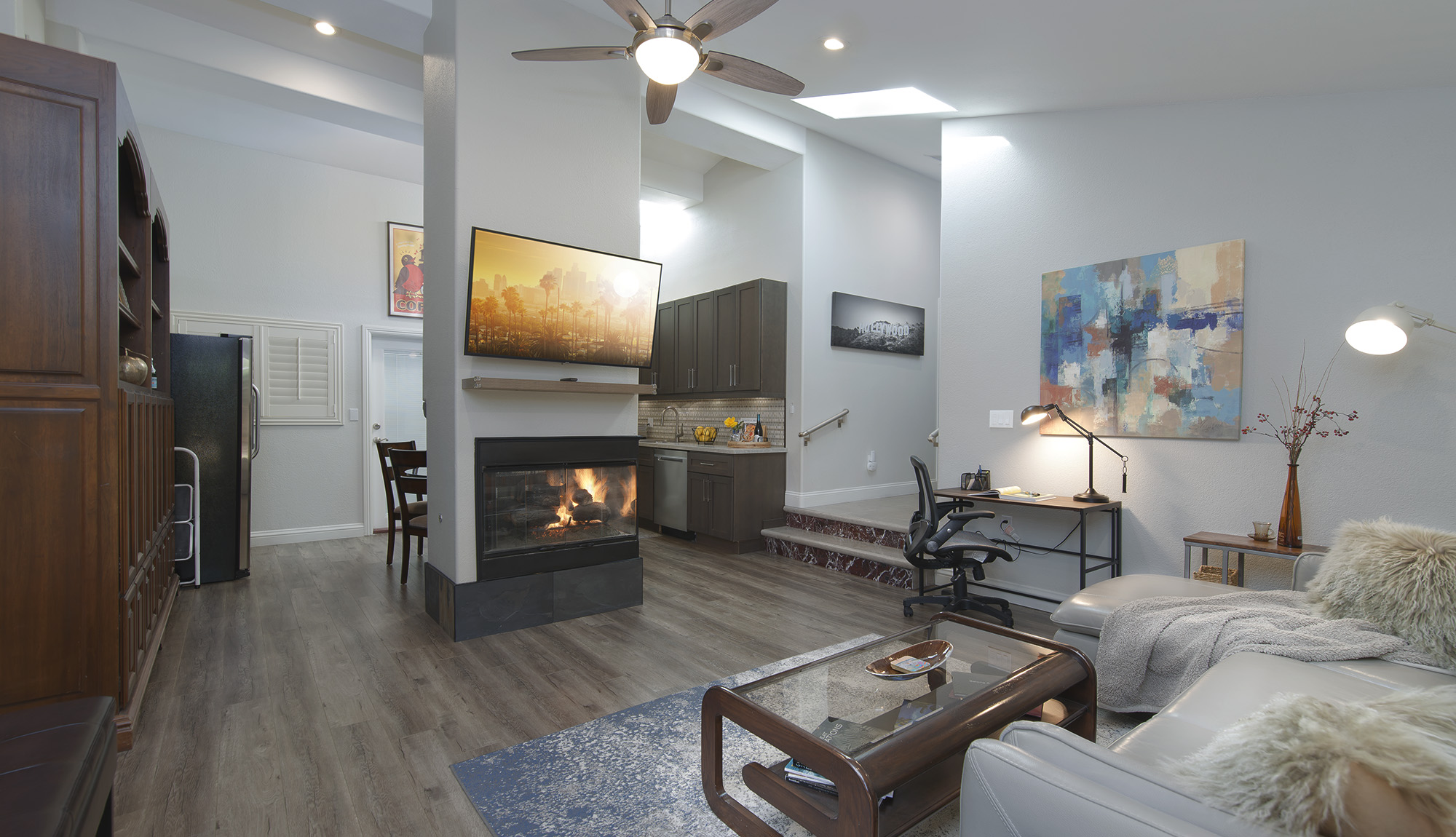 Entry view of suite from the entry door threshold